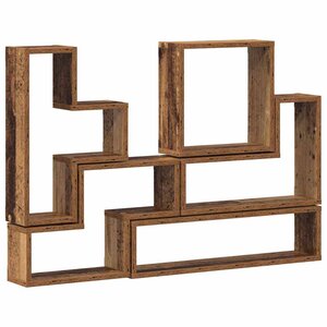 vidaXL Cube mural Autre Bois ancien 96 x 12 x 64 cm Bois d'ingénierie