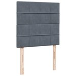 vidaXL Sommier à lattes de lit avec matelas Gris foncé 100x200 cm