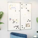vidaXL Tableau blanc magnétique pliable 100x100x1 7 cm aluminium