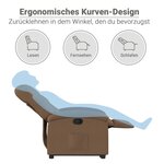 vidaXL Fauteuil inclinable Marron Tissu