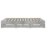 vidaXL Cadre de lit avec tiroirs sans matelas gris béton 160x200 cm