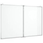 vidaXL Tableau blanc magnétique pliable 120x100x1 7 cm aluminium