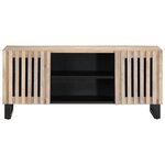 vidaXL Meuble TV blanc 105x34x46 cm bois massif de manguier