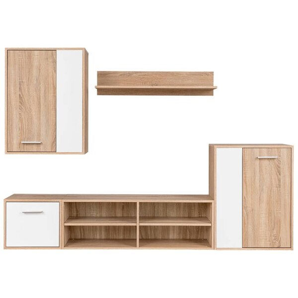 Vidaxl meuble mural tv 5 pcs chêne sonoma