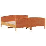 vidaXL Cadre de lit sans matelas cire marron 200x200cm bois pin massif