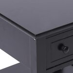 vidaXL Table d'appoint Noir 40x40x40 cm Bois de Paulownia