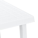 vidaXL Table de camping blanc 79x56x64 cm PP aspect de bois