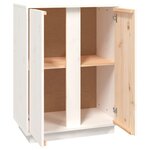 vidaXL Buffet Blanc 60x35x80 cm Bois massif de pin