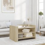 vidaXL Table basse chêne sonoma 80x50x50 cm bois d'ingénierie