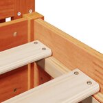vidaXL Cadre de lit sans matelas cire marron 75x190 cm bois pin massif