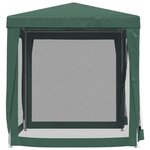 vidaXL Tente de fête avec 4 parois latérales en maille Vert 2x2 m PEHD