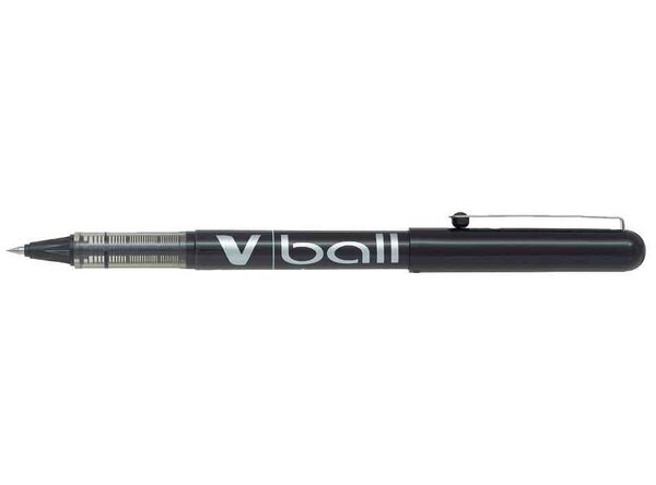 Stylo roller V Ball VB5 Encre liquide Pte métal Fine Noir PILOT