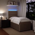 vidaXL Sommier à lattes de lit et matelas Gris clair 90x190 cm Velours