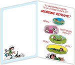 Maxi grande carte géante départ retraite gaston lagaffe franquin avec enveloppe