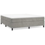 vidaXL Cadre de lit Gris clair 200x200 cm Velours