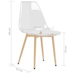 vidaXL Chaises à manger lot de 2 Transparent PET