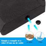 Pied de parasol lot de 4 dalles pour parasol à lester dim. tot. 100L x 100l x 9 5H cm HDPE noir