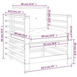 vidaXL Chaises de jardin avec coussins lot de 2 bois massif douglas