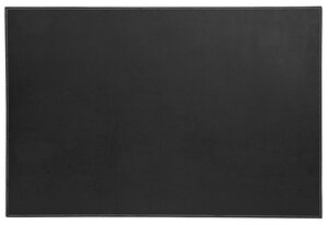 Sous-main plaque 'Elyane' en polyuréthane et piqûres sellier 40 x 60 cm Noir SIGN