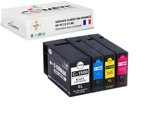 1500XL - 4 cartouches compatibles pour Canon 1500 XL - COMETE
