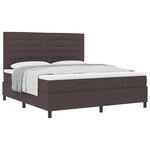 vidaXL Lit Box Spring avec Matelas Gris Foncé Super King Tissu