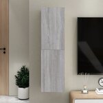 vidaXL Meuble TV mural Sonoma gris 30 5x30x110 cm