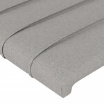 vidaXL Tête de lit à LED Gris clair 203x16x118/128 cm Tissu
