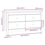 vidaXL Armoire latérale Marron Miel 100x40x54 cm Bois de pin massif