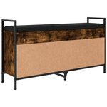 vidaXL Banc à chaussures chêne fumé 105 5x32x57 5 cm bois d'ingénierie