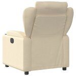 vidaXL Fauteuil inclinable électrique Crème Tissu