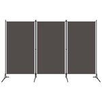 vidaXL Cloison de séparation 3 panneaux Anthracite 260x180 cm