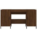 Bureau table poste de travail meuble d'ordinateur informatique étude chêne 140 x 50 x 75 cm bois d'ingénierie brun 02_0023617