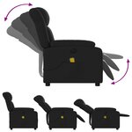 vidaXL Fauteuil de massage inclinable électrique noir similicuir