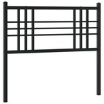 vidaXL Tête de lit métal noir 100 cm