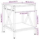 vidaXL Table de chevet avec LED infini noir 40x40x49 cm