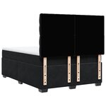vidaXL Sommier à lattes de lit et matelas Noir 160x200 cm Velours