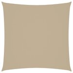 vidaXL Voile de parasol tissu oxford carré 3x3 m beige