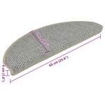 vidaXL Tapis d'escalier autocollants aspect sisal 15 Pièces 65x21x4 cm