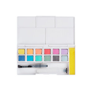 DERWENT - palette de 12 carrés aquarellables - Couleurs Pastels