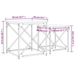 vidaXL Tables basses gigognes 2 Pièces noir bois d'ingénierie
