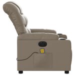 vidaXL Fauteuil de massage inclinable électrique cappuccino similicuir