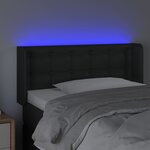 vidaXL Tête de lit à LED Noir 103x16x78/88 cm Similicuir