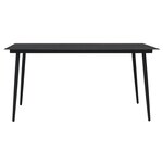 vidaXL Ensemble à manger de jardin 7 Pièces Noir Rotin PVC