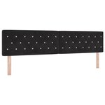 Tête de lit vidaXL avec boutons en cristal capitonnés noire 200 cm en velours
