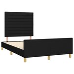 vidaXL Cadre de lit avec tête de lit Noir 120x200 cm Tissu