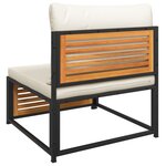 vidaXL Canapé de jardin sans accoudoirs coussins bois massif d'acacia
