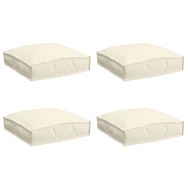 vidaXL Coussins de palette pour siège 4 Pièces Crème 40x40x8 cm Tissu Oxford