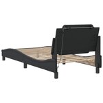 vidaXL Cadre de lit avec lumières LED noir 90x190 cm similicuir