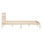 vidaXL Cadre de lit 180x200 cm Super King Bois massif