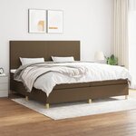 vidaXL Sommier à lattes de lit avec matelas Marron foncé 200x200 cm